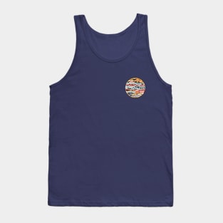 Electric Solar System Neon Jupiter Top Left Tank Top